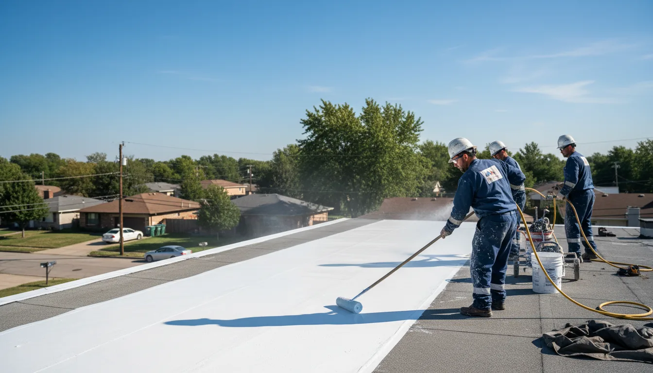 Commercial roof coating in Portage, MI near me